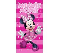 Disney Marvel Toalla de Playa Infantil 70x140 cm - Microfibra de Secado Rápido - Varios Diseños Oficiales Mickey, Minnie, Stitch, Frozen, Avengers y Spider-Man (Minnie 14181)