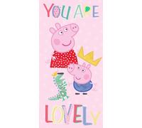 Disney Marvel Toalla de Playa Infantil 70x140 cm - Microfibra de Secado Rápido - Varios Diseños Oficiales Mickey, Minnie, Stitch, Frozen, Avengers y Spider-Man (Peppa Pig)