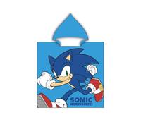 Disney Marvel Toallas Poncho Infantiles 55x110cm 100% Microfibra Varios diseños a Elegir (Sonic)