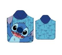 Disney Marvel Toallas Poncho Infantiles con Capucha 55x110cm 100% Microfibra Varios Diseños a Elegir (Stitch Azul)