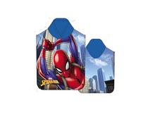 Disney Marvel Toallas Poncho Infantiles con Capucha 55x110cm 100% Microfibra Varios Diseños a Elegir (Spiderman)