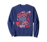 Disney Mary Poppins Practically Perfect In Every Way Sudadera, Unisex para adultos, Azul Marino, L
