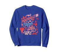 Disney Mary Poppins Practically Perfect In Every Way Sudadera, Unisex para adultos, Azul Real, L