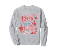 Disney Mary Poppins Practically Perfect In Every Way Sudadera, Unisex para adultos, Gris Jaspeado, S