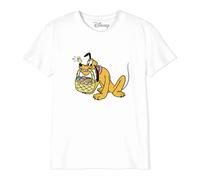 Disney « Más Bien with Basket Easter Mickey » BODMICKTS091 Camiseta Niño, Blanco, Talla 08 Años, Blanco, 8 Años