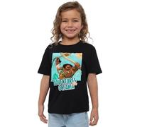 Disney Maui Moana Aventures in Oceania Girls T Shirt Camiseta, Negro, 3-4 años para Niñas