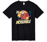 Disney Men's Incredibles Tees Camisa, Negro/Increíble, 4XL para Hombre