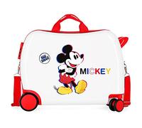 Disney Mickey 3D Maleta Infantil Blanco 50x38x20 cms Rígida ABS Cierre de combinación Lateral 34L 1,8 kgs 4 Ruedas Equipaje Mano