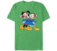 Disney Mickey and Donald Christmas T-Shirt Camiseta, Kelly, XL para Hombre