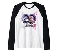 Disney Mickey And Friends Anime Style Daisy And Minnie Heart Camiseta Manga Raglan