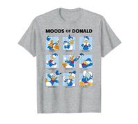 Disney Mickey And Friends Donald Duck Moods Box Up Camiseta, Hombre, Gris Jaspeado, S