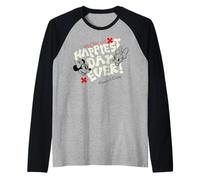 Disney Mickey And Friends Girls' Day Out Happiest Day Ever! Camiseta Manga Raglan