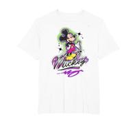 Disney Mickey And Friends Mickey Mouse Airbrush Portrait Camiseta, Hombre tallas grandes, Blanco, 6X Alto