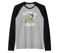 Disney Mickey and Friends St. Patrick's Day Happy Go Lucky Camiseta Manga Raglan