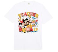 Disney Mickey And Friends Teacher Squad Cute Group Shot Comfort Colors Adult Heavyweight T-shirt