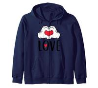 Disney Mickey and Minnie Mouse Heart Hands Love Sudadera con Capucha