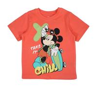 Disney Mickey, Camiseta, Niño, Niña, (4 a 10 años), Polo, Camiseta de Tirantes, Camisa, Estampado, Ropa, Unisex, Niños, Deportes, Transpirable, Modelo DIS MFB 5202C376 S2-6A, Orange