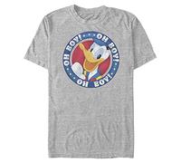 Disney Mickey Classic Oh Boy Donald Organic-Camiseta de Manga Corta, Gris, XL Unisex Adulto