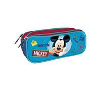 DISNEY MICKEY Estuche portatodo con triple cremallera bolsillo