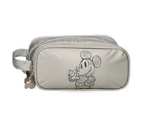 Disney Mickey Estuche Triple Gris 22x10x9 cms Poliéster