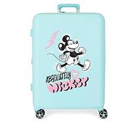 Disney Mickey Friendly Maleta mediana Turquesa 48x70x26 cms Rígida ABS Cierre TSA integrado 88L 3