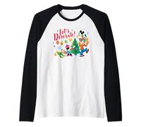 Disney Mickey & Friends Christmas Tree Let's Decorate! Camiseta Manga Raglan