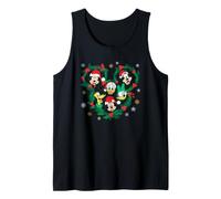 Disney Mickey & Friends Christmas Wreath Holiday Icon Camiseta sin Mangas