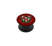 Disney Mickey & Friends Christmas Wreath Holiday Icon PopSockets PopGrip Adhesivo