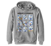 Disney Mickey & Friends - Donald Moods Hoodie, Niños, Gris jaspeado, 5/6