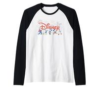 Disney Mickey & Friends Fireworks 4th of July Script Logo Camiseta Manga Raglan