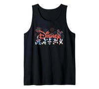 Disney Mickey & Friends Fireworks 4th of July Script Logo Camiseta sin Mangas