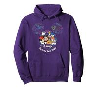 Disney Mickey & Friends Fireworks Vacation Family Trip 2026 Sudadera con Capucha, Unisex para adultos, Morado, XXL