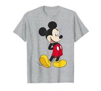 Disney Mickey & Friends Mickey Classic - Retrato Camiseta, Hombre, Gris Jaspeado, 3XL