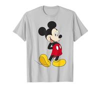 Disney Mickey & Friends Mickey Classic - Retrato Camiseta, Hombre, Plata, 3XL
