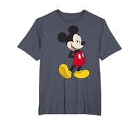 Disney Mickey & Friends Mickey Classic - Retrato Camiseta, Hombre tallas grandes, Azul Jaspeado, 2X Alto