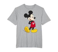 Disney Mickey & Friends Mickey Classic - Retrato Camiseta, Hombre tallas grandes, Gris Jaspeado, 2X Alto