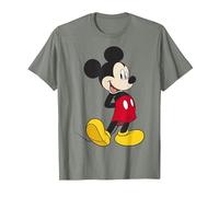 Disney Mickey & Friends Mickey Classic - Retrato Camiseta, Hombre, Verde militar jaspeado, 3XL