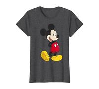 Disney Mickey & Friends Mickey Classic - Retrato Camiseta, Mujer, Jaspeado Oscuro, 3XL