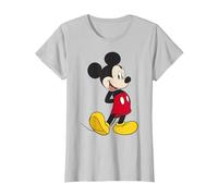 Disney Mickey & Friends Mickey Classic - Retrato Camiseta, Mujer, Plata, 3XL