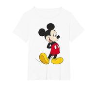 Disney Mickey & Friends Mickey Classic - Retrato Camiseta, Mujer tallas grandes, Blanco, 2XL Grande