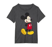 Disney Mickey & Friends Mickey Classic - Retrato Camiseta, Mujer tallas grandes, Jaspeado Oscuro, 2XL Grande