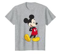 Disney Mickey & Friends Mickey Classic - Retrato Camiseta, Niños, Gris Jaspeado, 10 años