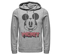Disney Sudadera clásica con capucha Mickey Heads Up para hombre, Athletic Heather, Large