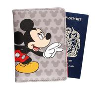 Disney Mickey - Funda organizadora para Pasaporte, Accesorios de Viaje para niños, para Aeropuerto, Vacaciones, Viajes