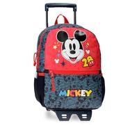Disney Mickey Get Moving Mochila Escolar con Carro Multicolor 25x32x12 cms Poliéster 9,6L