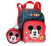 Disney Mickey Get Moving Mochila Guardería Multicolor 19x23x8 cms Poliéster 3,5L