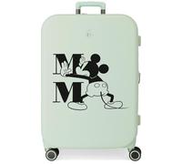 Disney Mickey Happiness Maleta mediana Verde 48x70x28 cms Rígida ABS Cierre TSA integrado 79L 4,32 kgs 4 Ruedas dobles