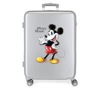 Disney Mickey Joyful Maleta Mediana Gris 48x70x26 cms Rígida ABS Cierre TSA Integrado 81L 2 kgs 4 Ruedas Dobles