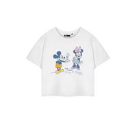 Disney Mickey & Minnie - Camiseta blanca de manga corta para mujer, diseño de personajes gráficos, ropa de manga corta retro de moda | Regalo de mercancía para ella, blanco, 3XL