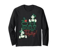 Disney Mickey & Minnie Christmas Oh Golly More Holly Holiday Manga Larga